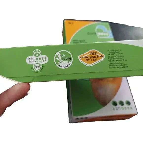 2 New Vanness PureNess Sifting Cat Pan Liners - Extra Giant - SL7 - Pack of 10 - Picture 4 of 8